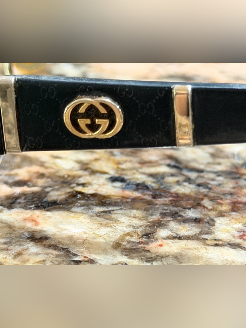Gucci Black Rimless Rectangular Glasses Interlocking GG-Presciption - Picture 3 of 6